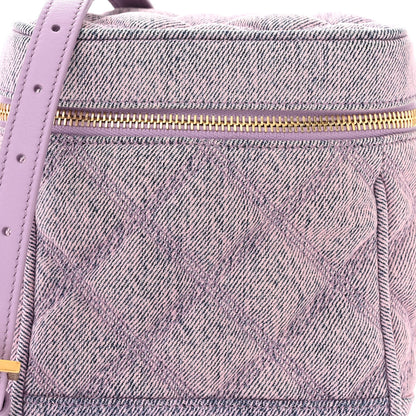 Saint Laurent Denim Quilted 80's Vanity Bag Bleached Lilac 8 of 10