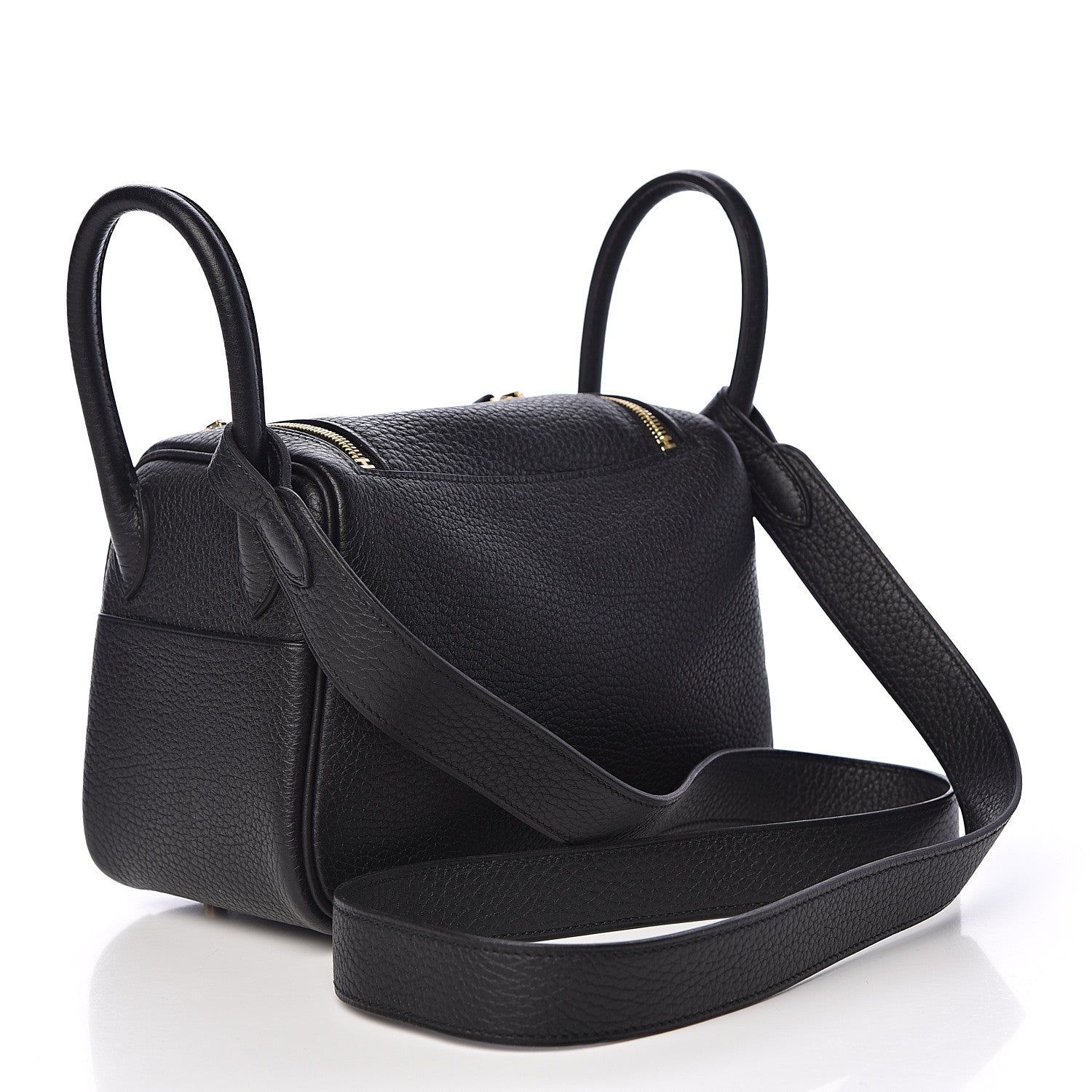 Hermes Taurillon Clemence Mini Lindy 20 Black 3 of 11