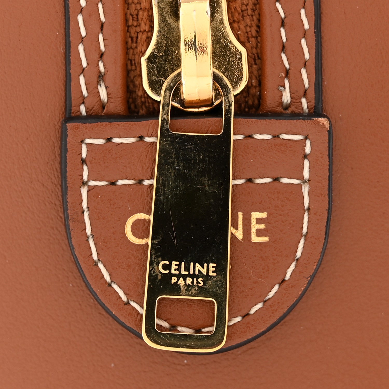 Celine Smooth Calfskin Triomphe Small Boston Bag Tan 34 of 40