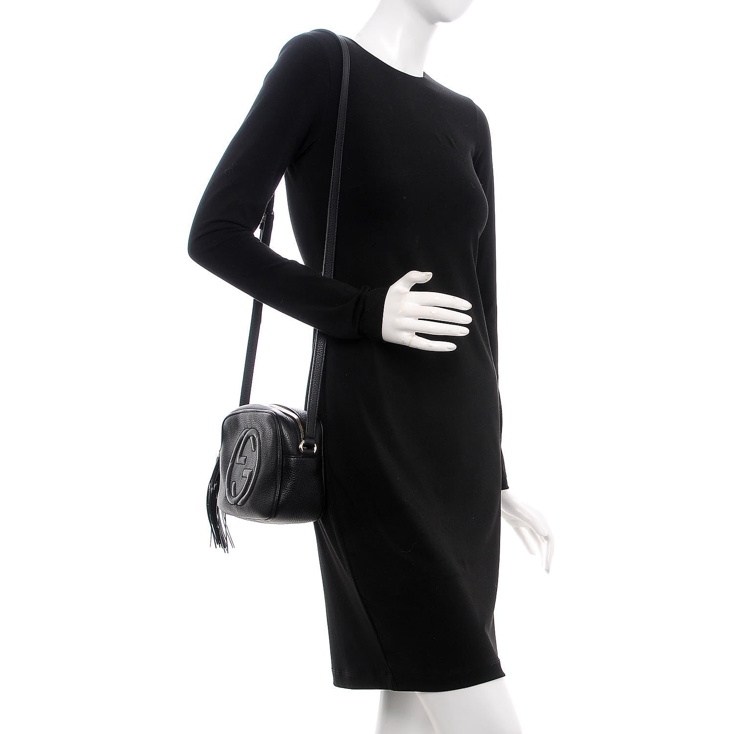 Gucci Pebbled Calfskin Small Soho Disco Bag Black 2 of 7