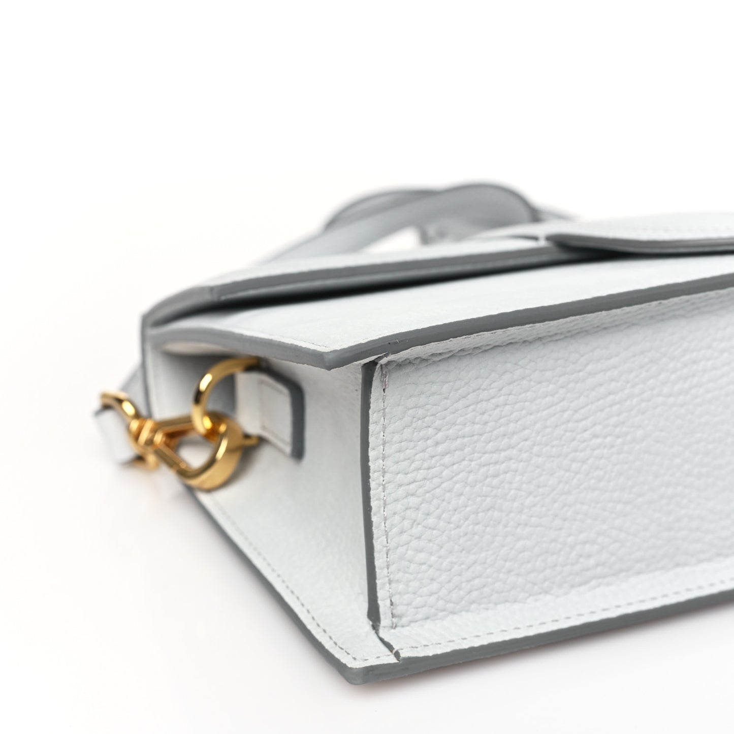 Grained Calfskin Le Grand Bambino Light Grey