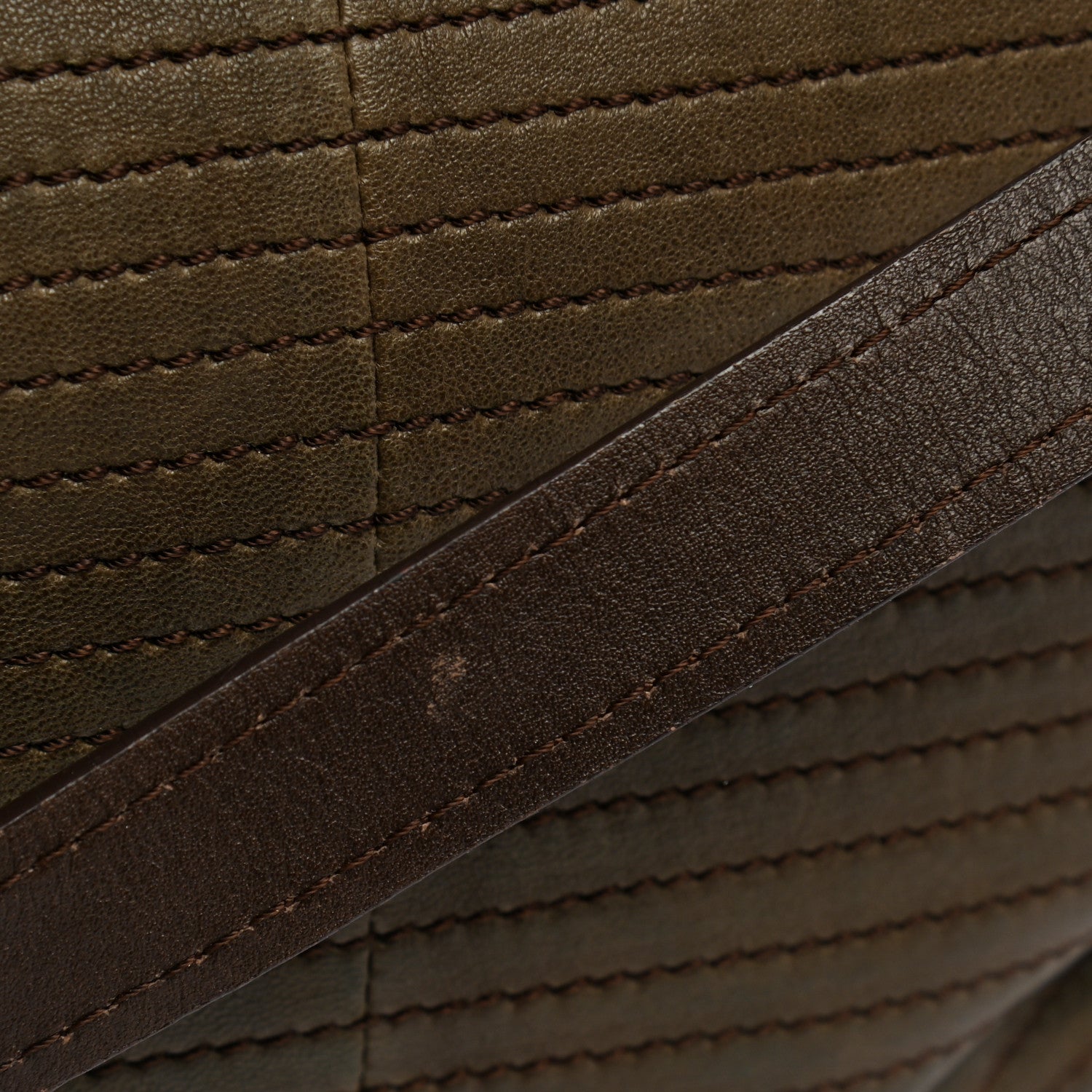 Lanvin Lambskin Stitched Padam Bowling Satchel Brown 12 of 14