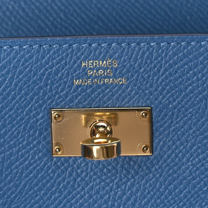 Hermes Epsom Kelly Longue Wallet  Bleu Azur 7 of 7