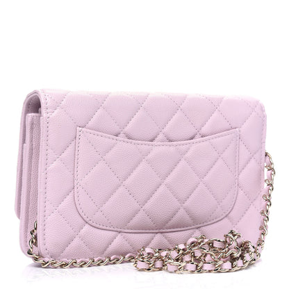 Chanel Caviar Quilted Wallet On Chain WOC Light Pink 2 of 5