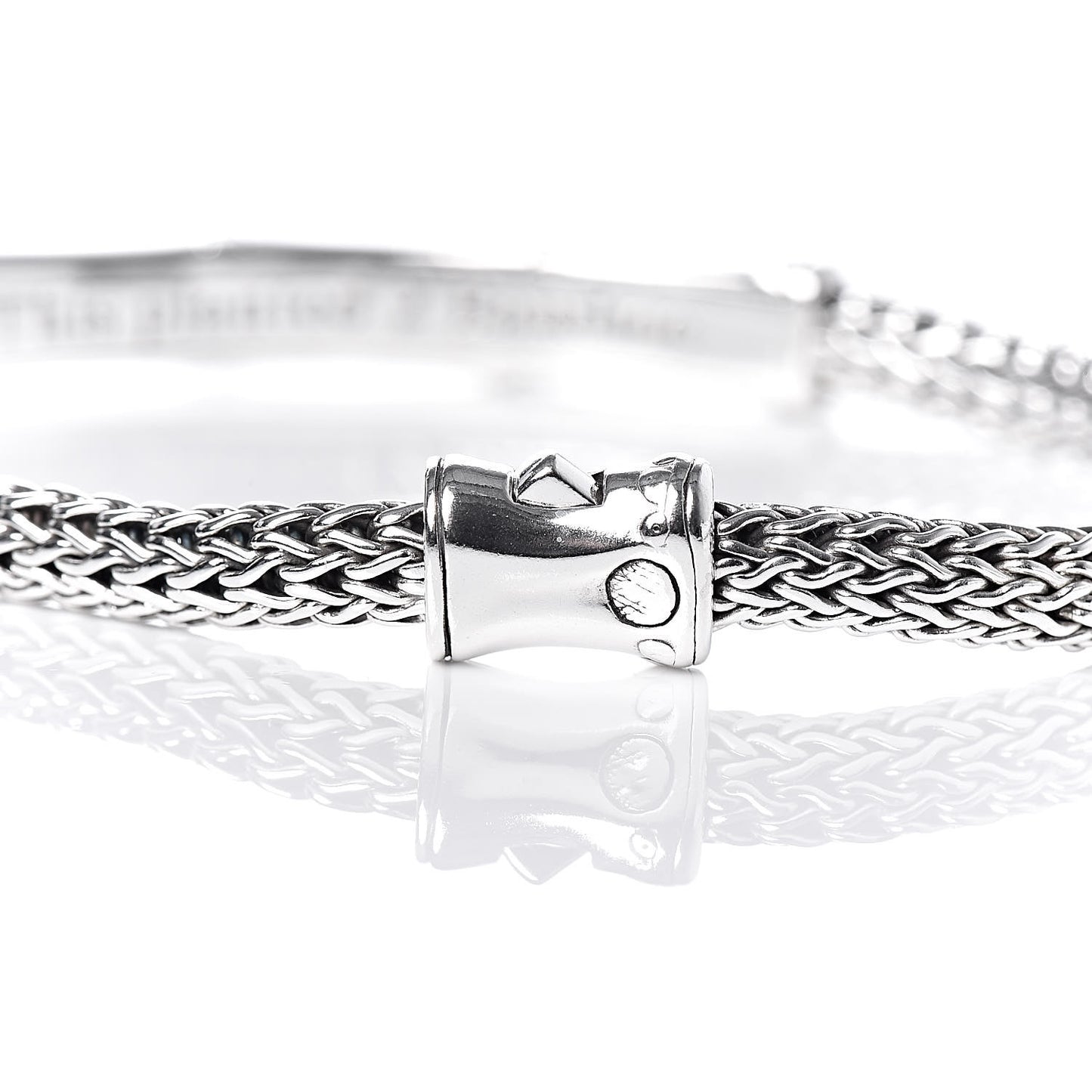 Sterling Silver 4mm Bamboo Chain Bracelet