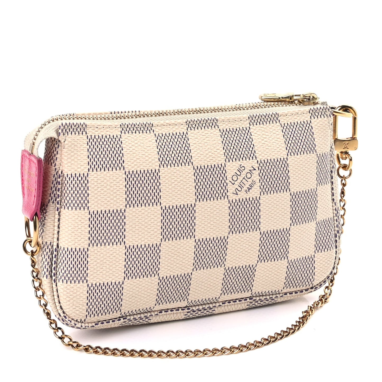 Damier Azur 2021 Christmas Animation Hollywood Mini Pochette Accessories  Fuchsia