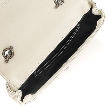 Saint Laurent Python Calfskin Embossed Monogram Classic Baby Chain Bag White 5 of 6