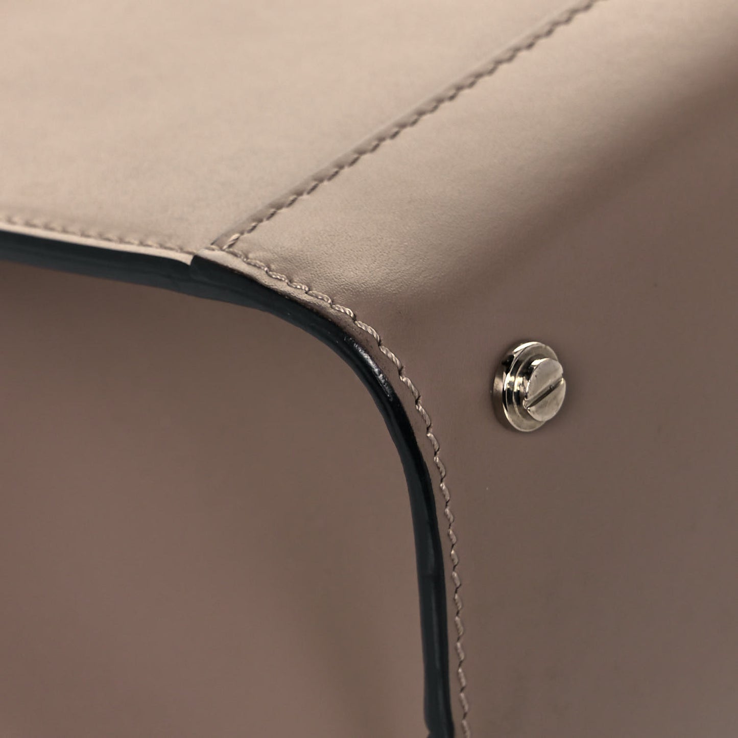 Smooth Calfskin Small Horizon Satchel Linen