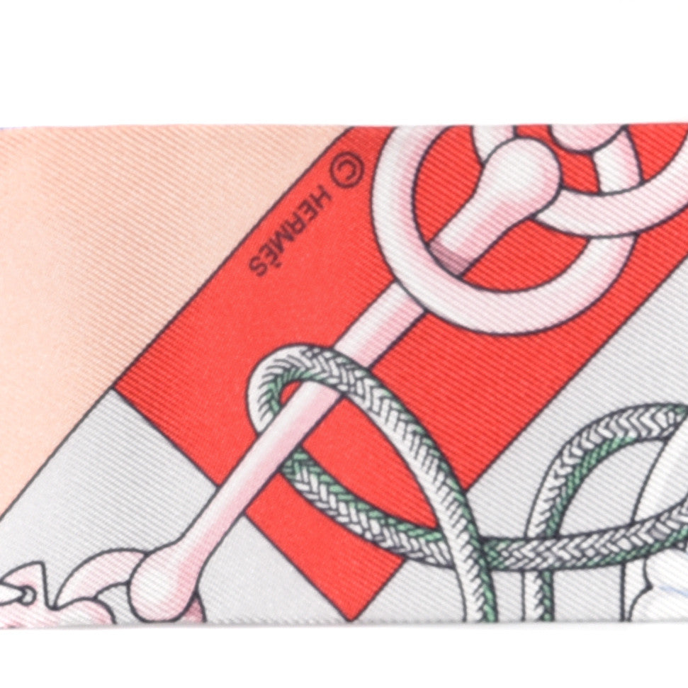 Silk Cliquetis Twilly Grenadine White Vert