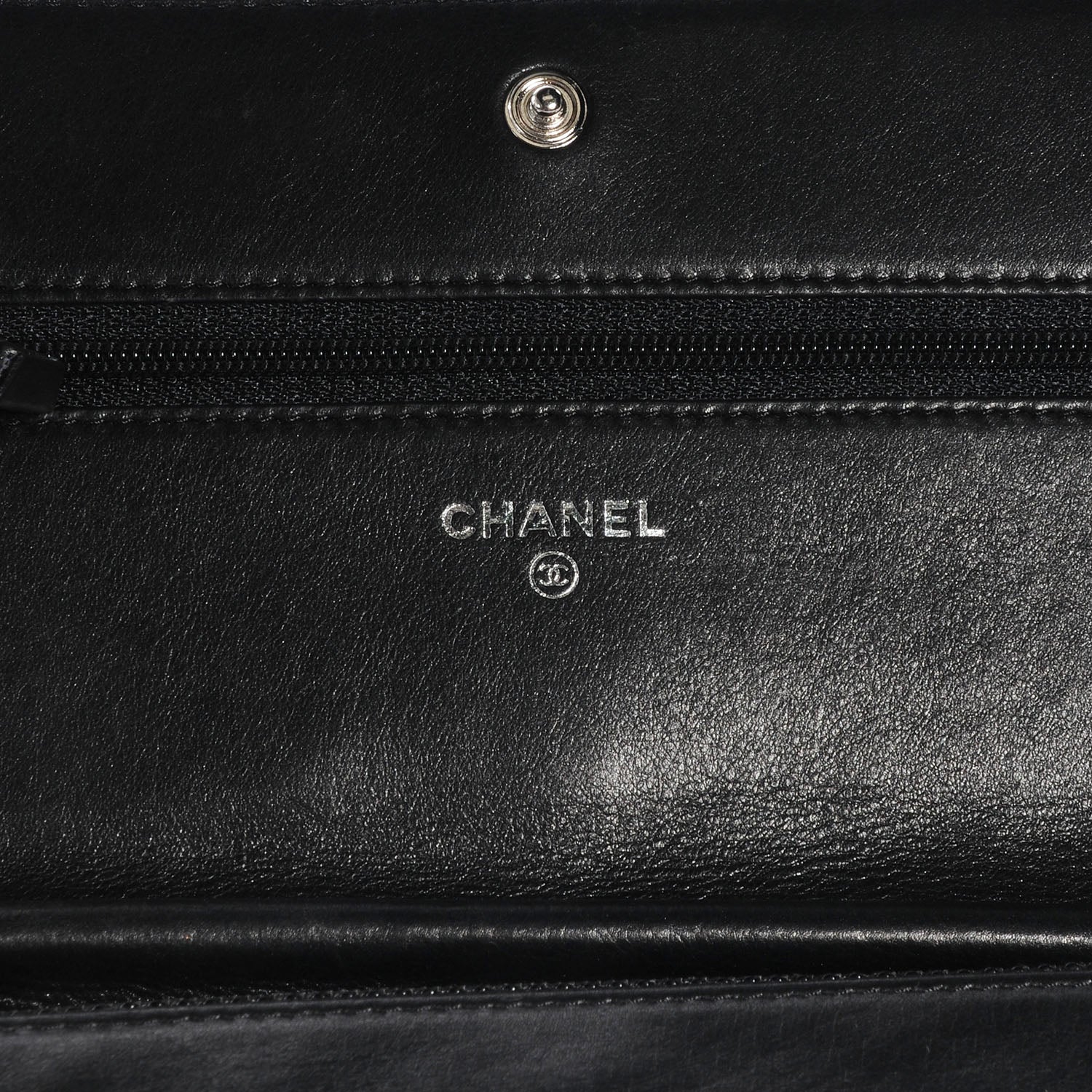Chanel Lambskin Quilted Boy Wallet On Chain WOC So Black 6 of 9