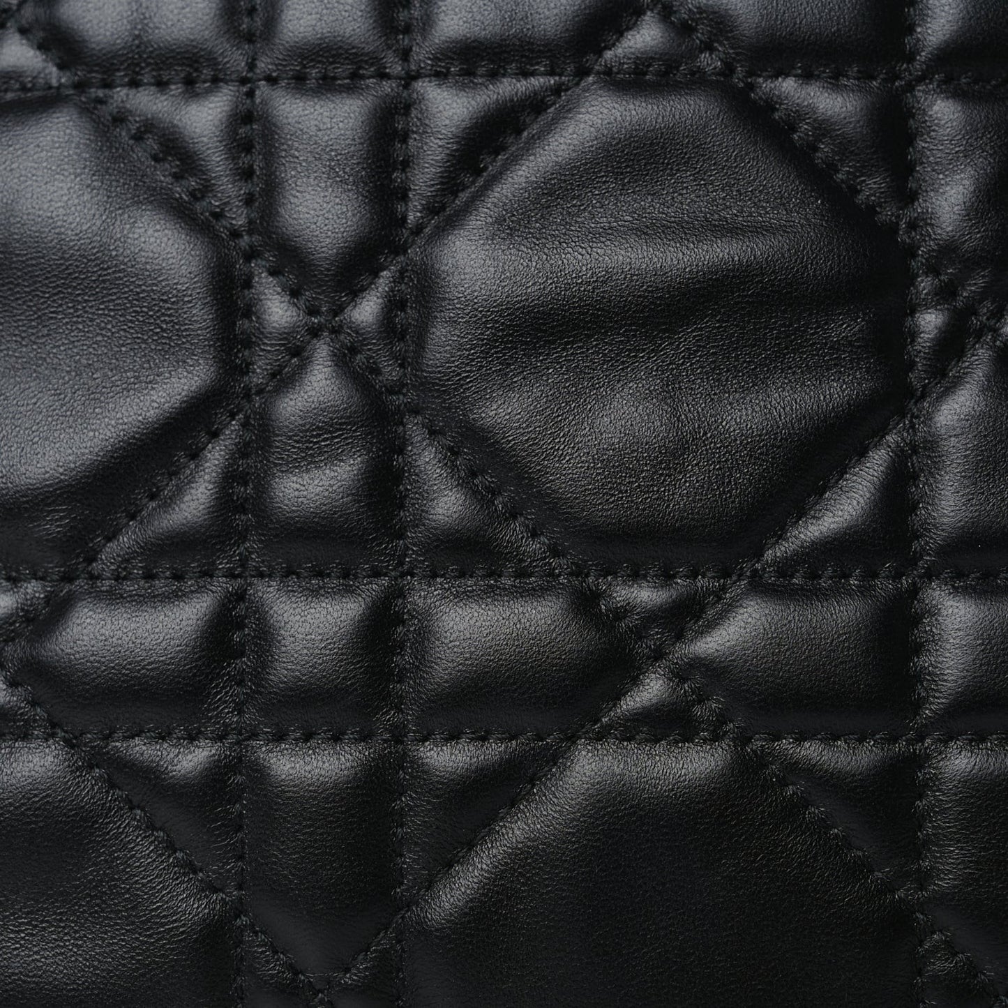 Lambskin Macrocannage DiorStar Hobo Bag Black