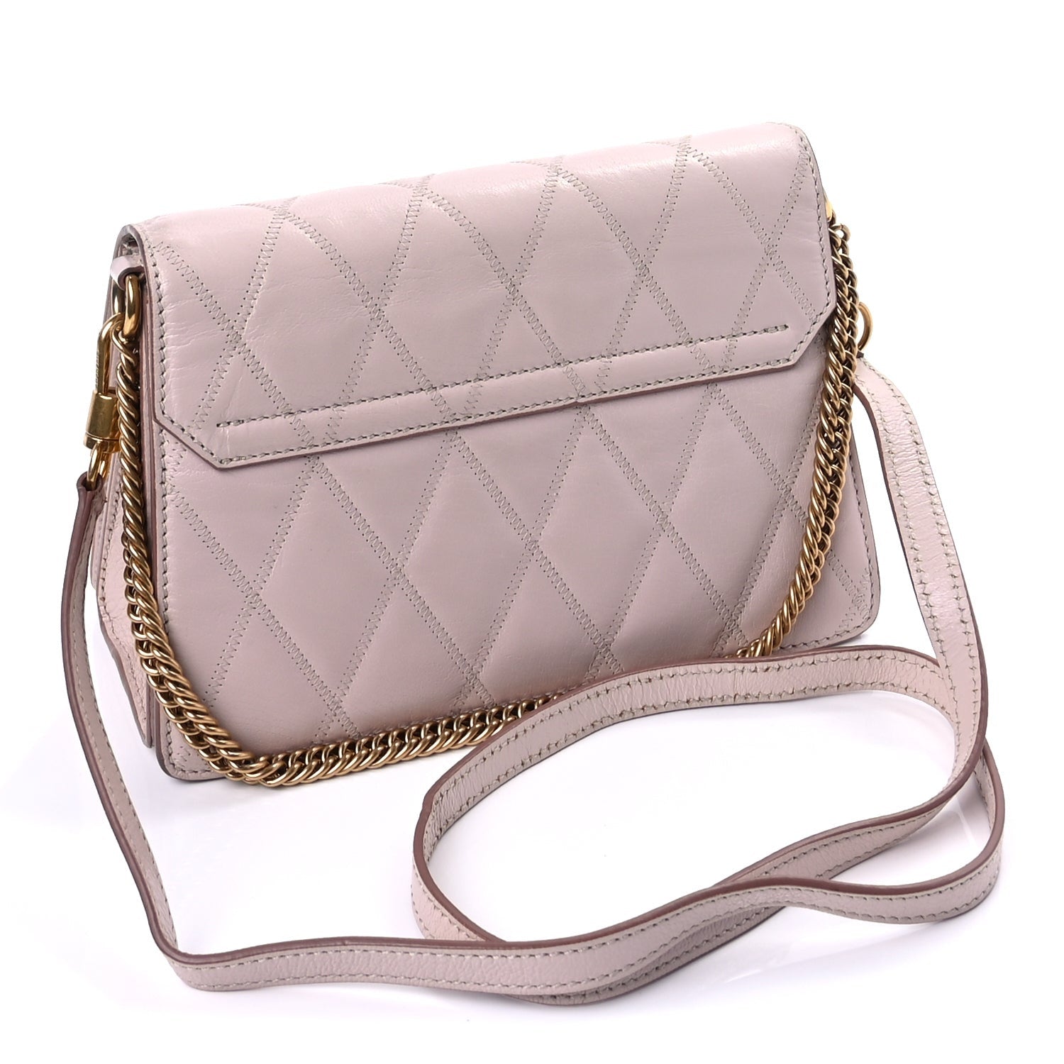 Givenchy Goatskin Quilted Small GV3 Shoulder Bag  Pale Pink 2 of 8