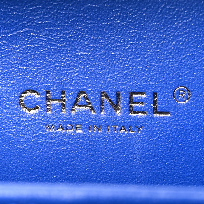 Chanel Caviar Quilted Small CC Filigree Vanity Case Blue White Red 6 of 11