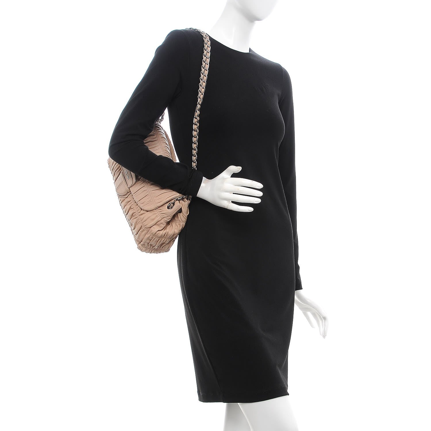 Prada Nappa Gaufre Flap Shoulder Bag Cammeo 3 of 8