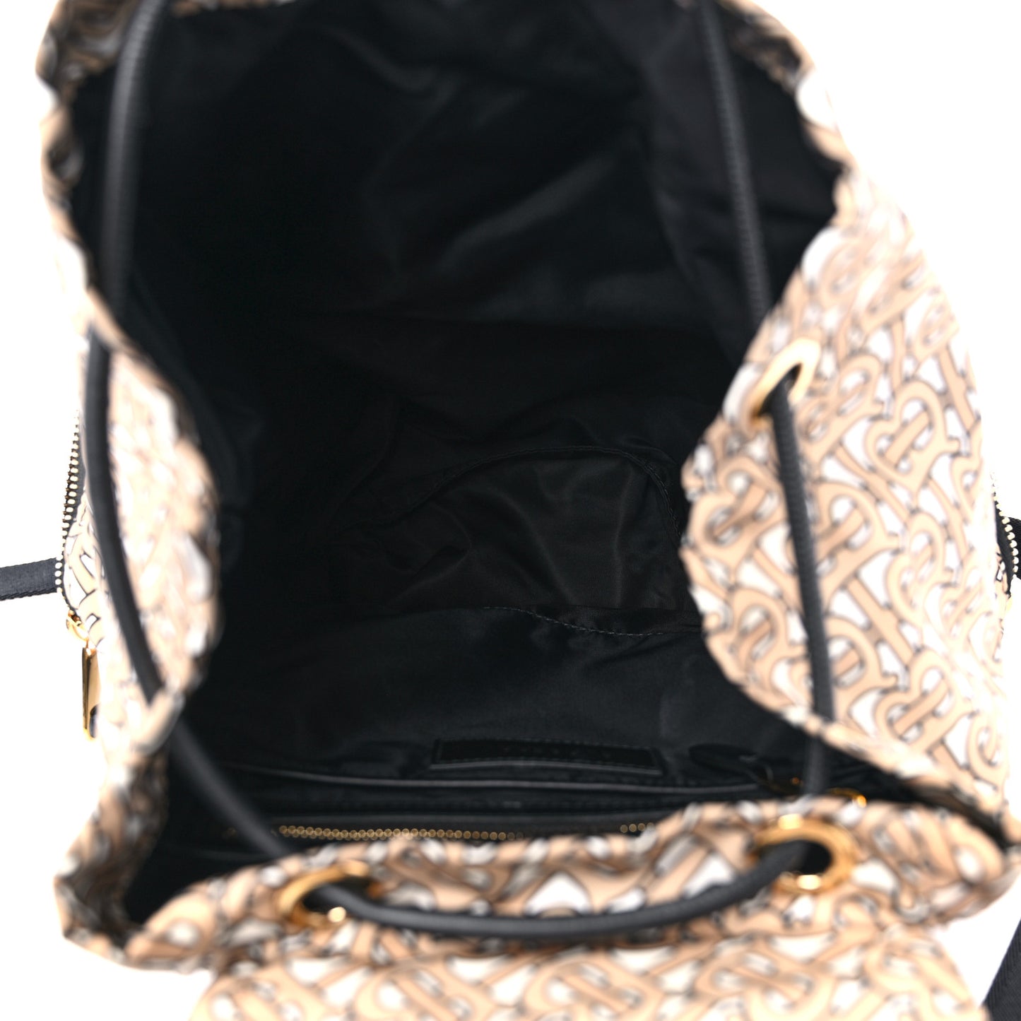 Nylon Monogram Medium Rucksack Backpack Beige