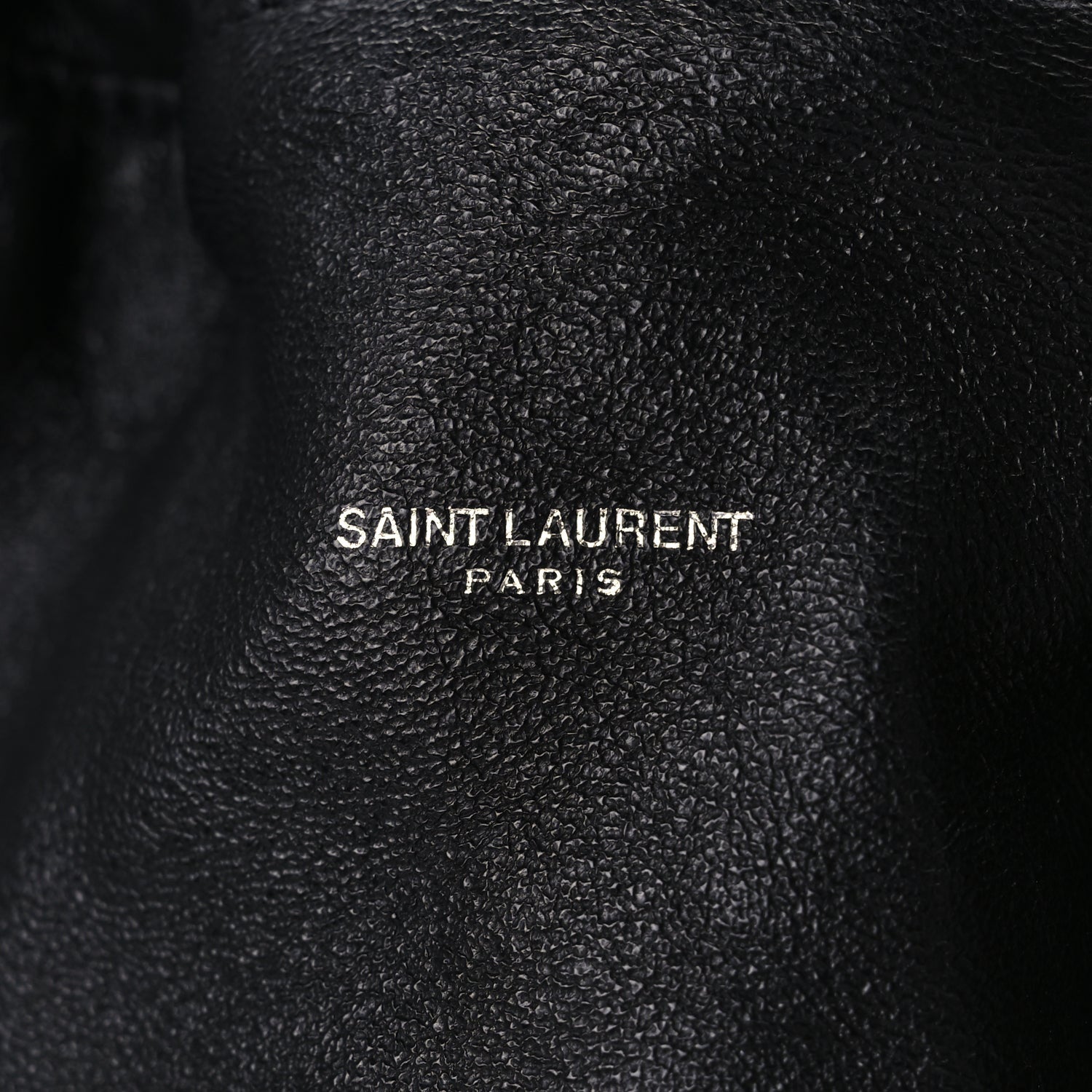 Saint Laurent Smooth Calfskin Teddy Drawstring Bag Black 6 of 10