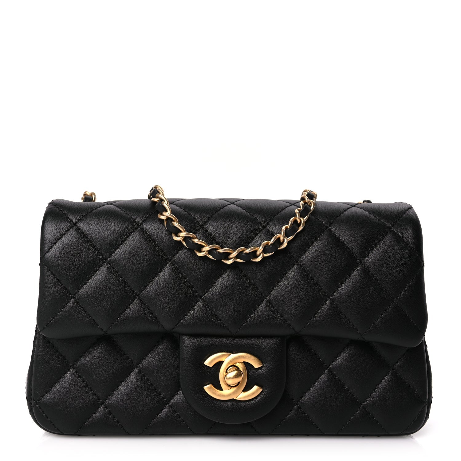Chanel Lambskin Quilted Mini Rectangular Pearl Crush Flap Black 1 of 9