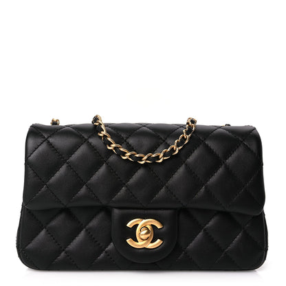 Chanel Lambskin Quilted Mini Rectangular Pearl Crush Flap Black 1 of 9