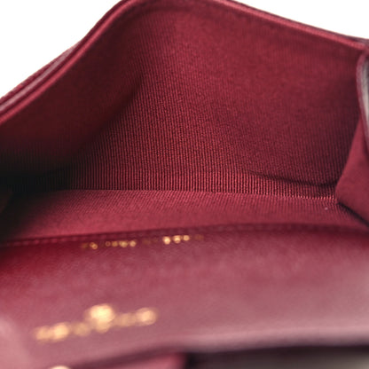 Chanel Caviar Quilted Flap Card Holder Wallet Burgundy 5 of 10