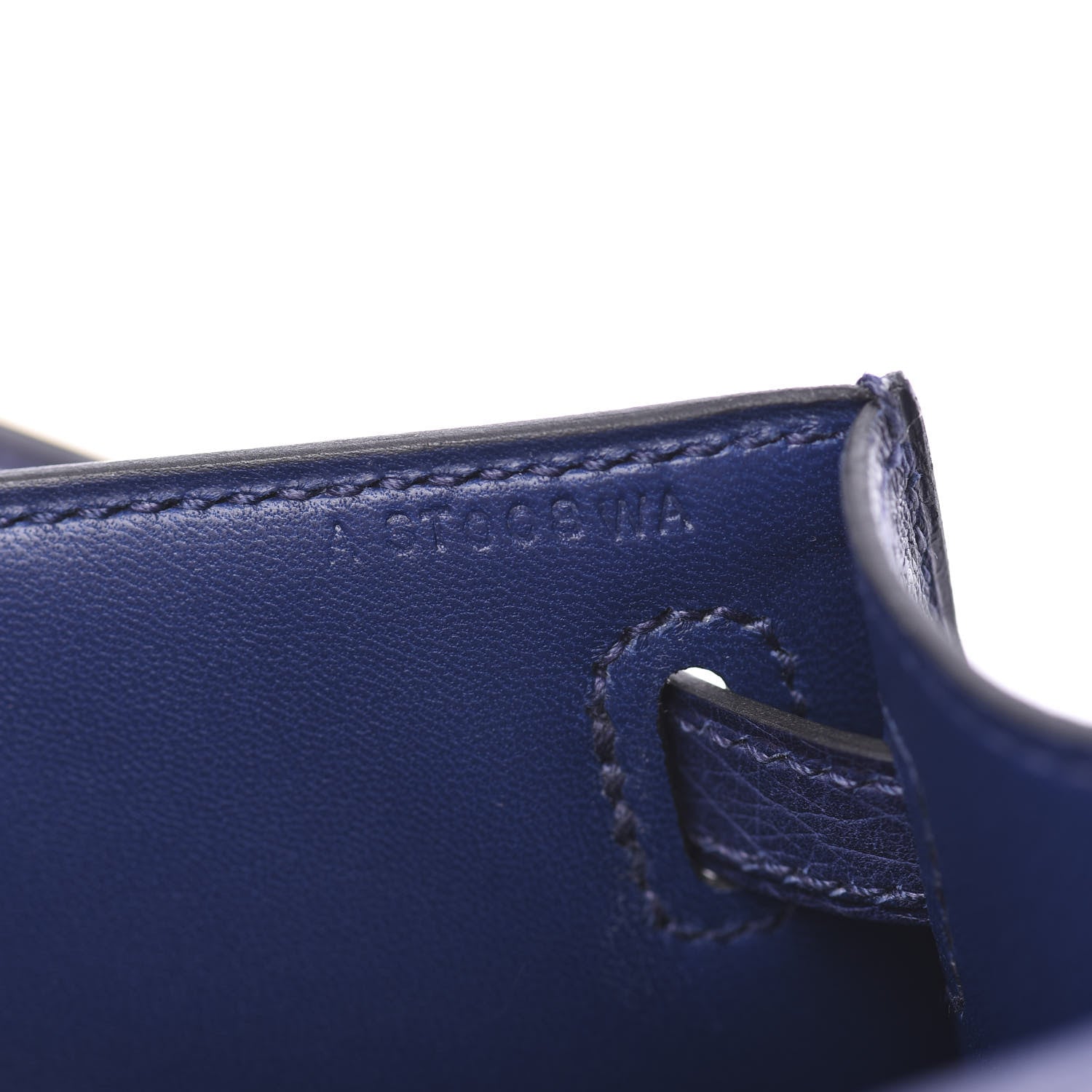 Hermes Ostrich Kelly Pochette Clutch Bleu Iris 8 of 30