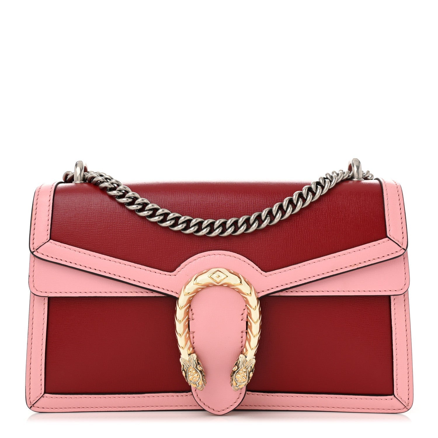 Gucci Azalea Calfskin Enamel Small Dionysus Shoulder Bag New Cherry Red Wild Rose Off White 1 of 7