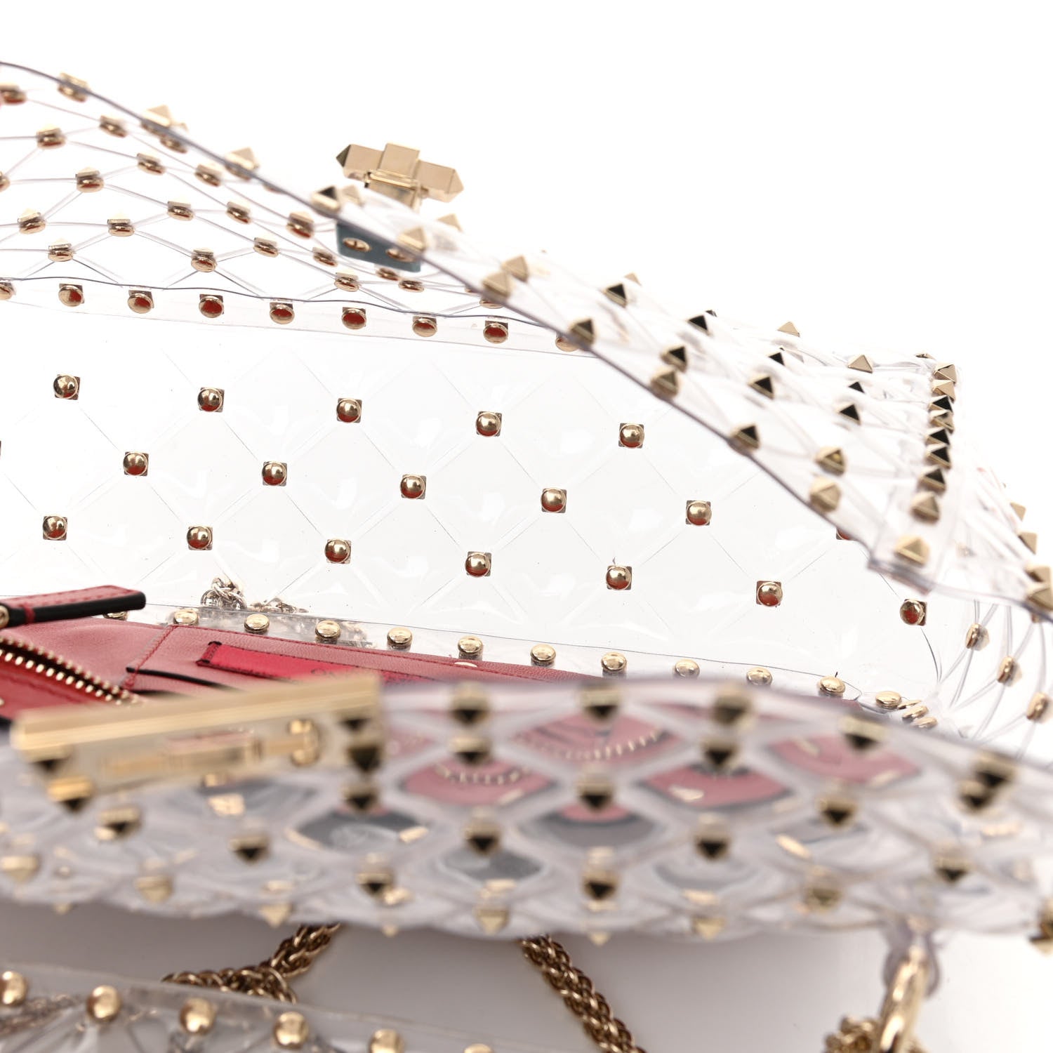 Valentino Garavani PVC Medium Rockstud Spike Shoulder Bag 5 of 9