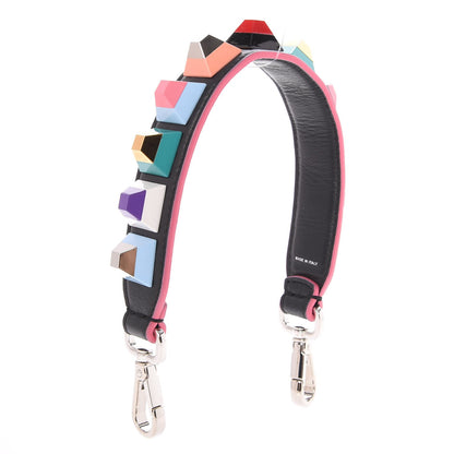 Fendi Vitello Dolce Plexiglass Studded Mini Strap You Black Multicolor 1 of 6