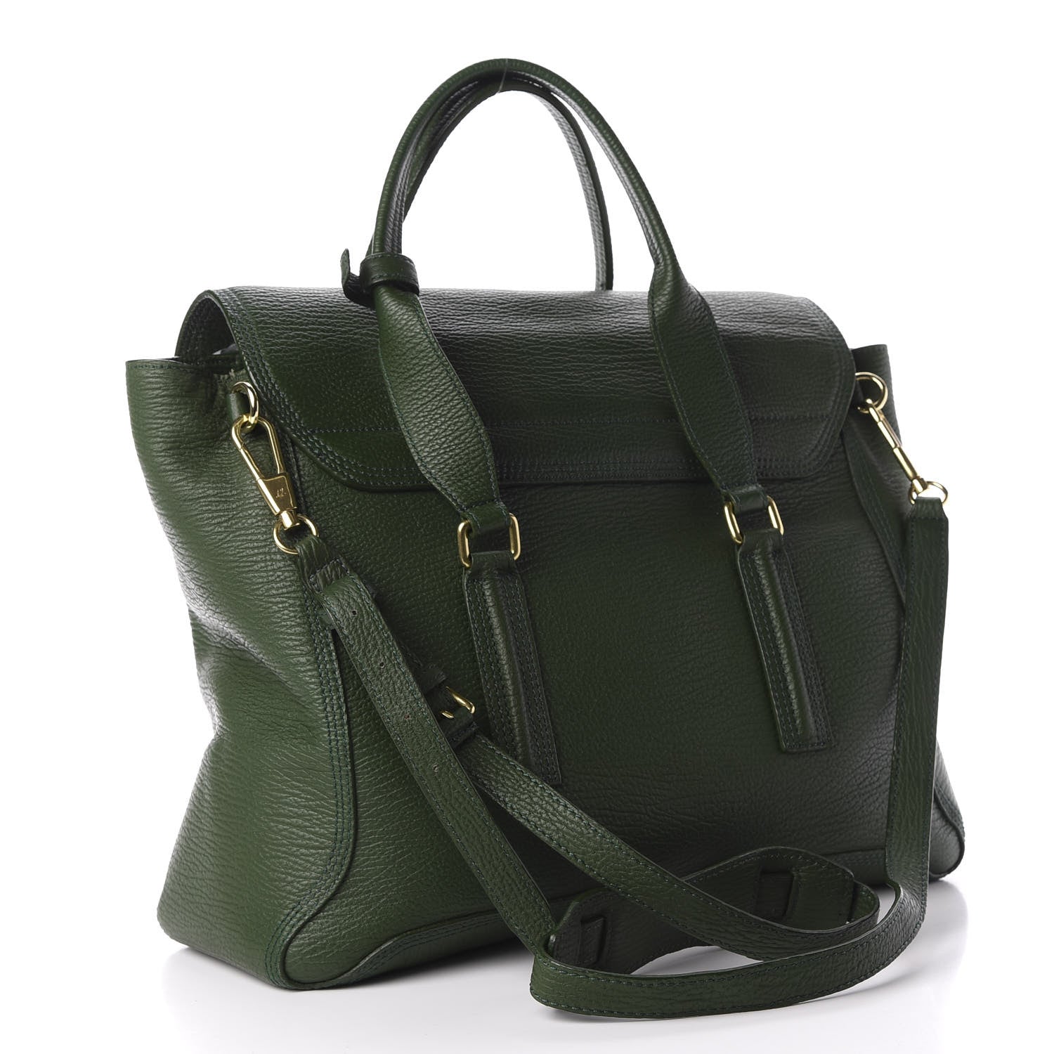 3.1 Phillip Lim 3.1 Textured Calfskin Large Pashli Satchel Jade 3 of 9