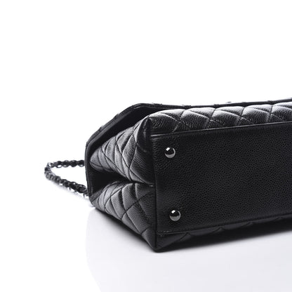 Chanel Caviar Quilted Small Coco Handle Flap So Black 5 of 10