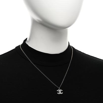 Chanel Crystal Timeless CC Necklace Silver 2 of 5