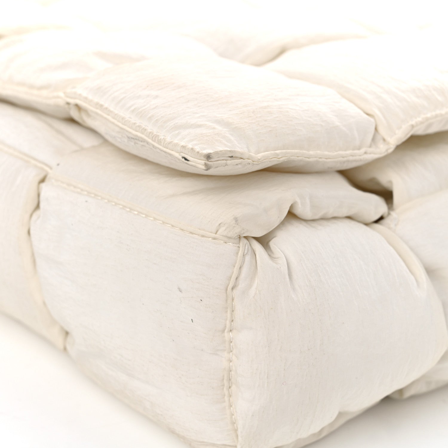 Bottega Veneta Nylon Intrecciato Padded Tech Maxi Cassette Bag White 9 of 15