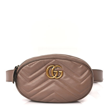 Gucci Calfskin Matelasse GG Marmont Belt Bag 85 34 Porcelain Rose 1 of 18