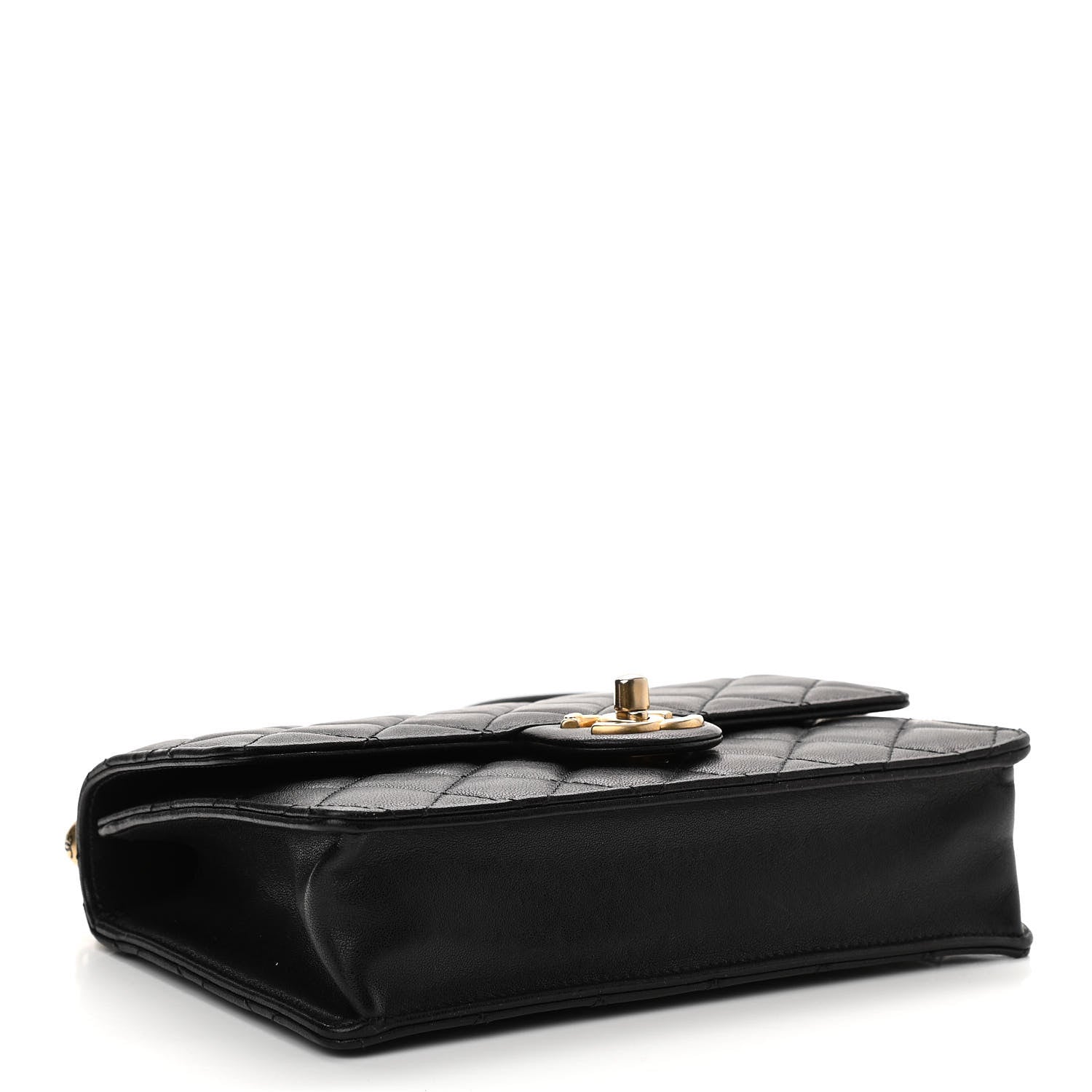 Chanel Lambskin Quilted Small Chic Pearls Flap Black 4 of 11