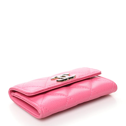Chanel Caviar Quilted Flap Card Holder Pink 4 of 11