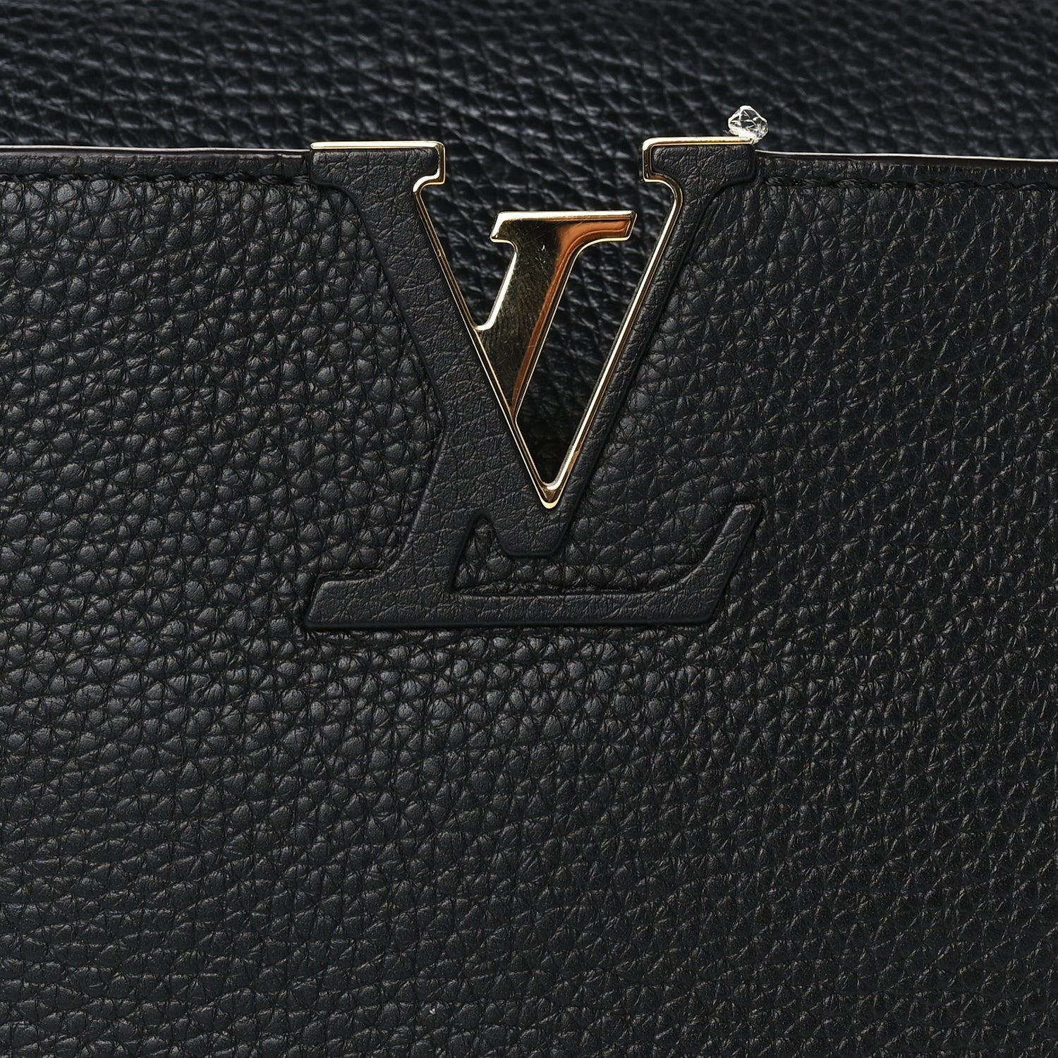 Louis Vuitton Taurillon Capucines MM  Black Fuchsia 6 of 8