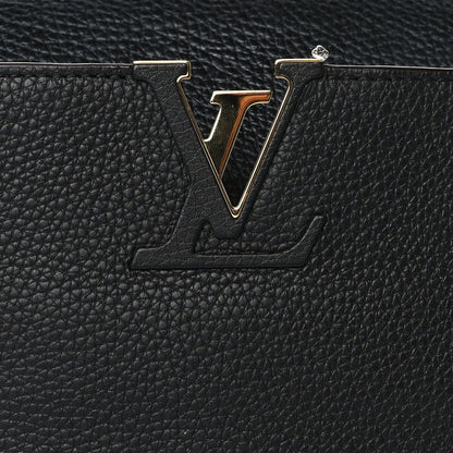 Louis Vuitton Taurillon Capucines MM  Black Fuchsia 6 of 8