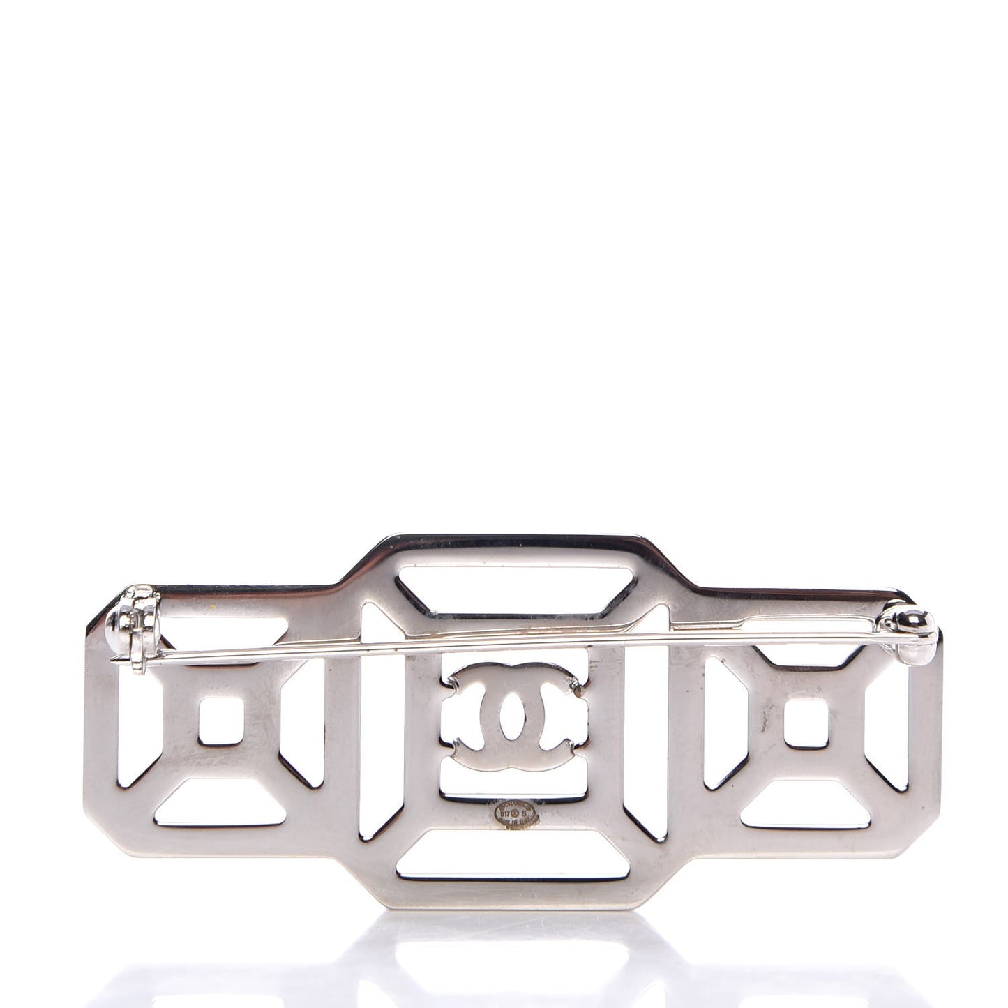 Crystal CC Brooch Silver