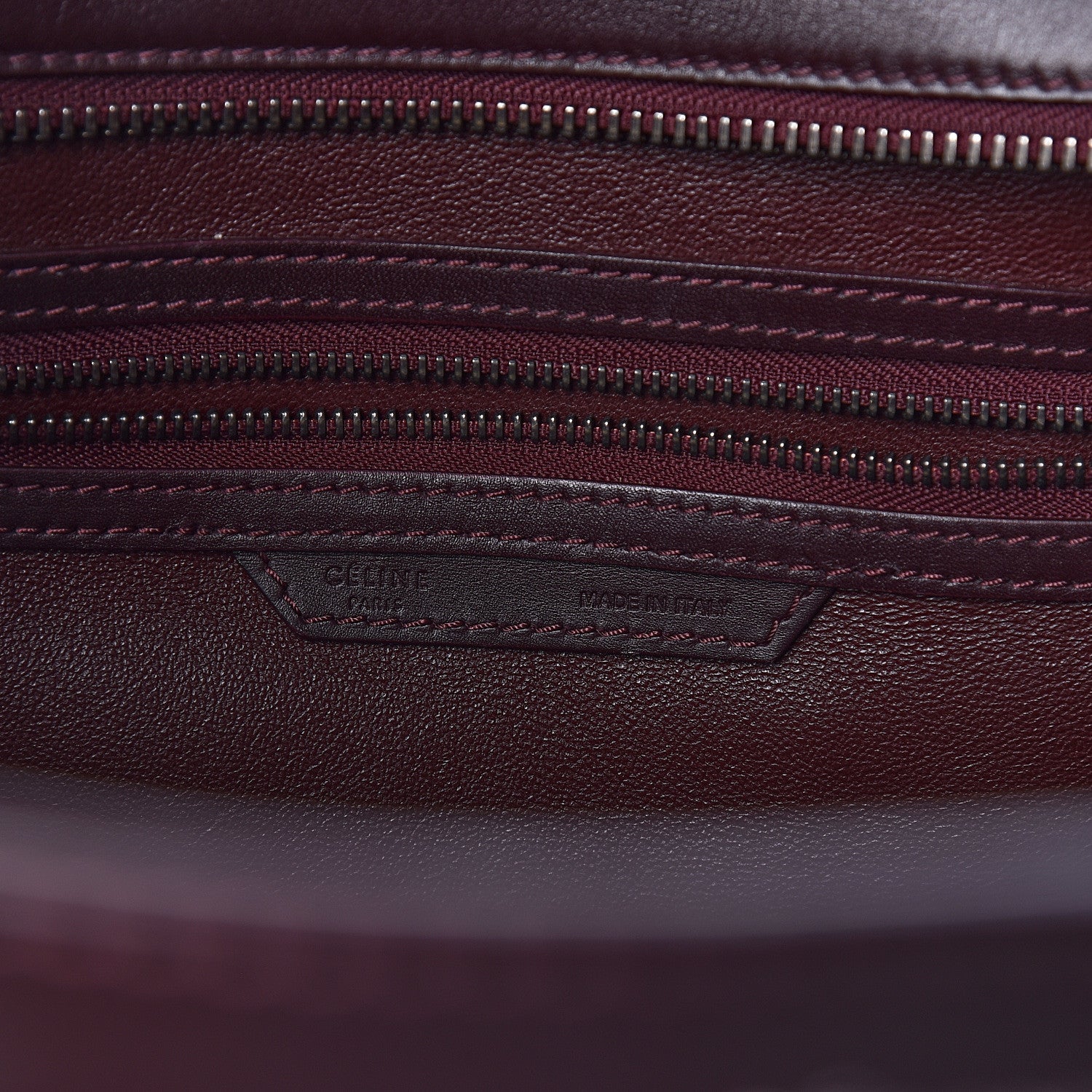 Celine Smooth Calfskin Mini Luggage Burgundy 6 of 9