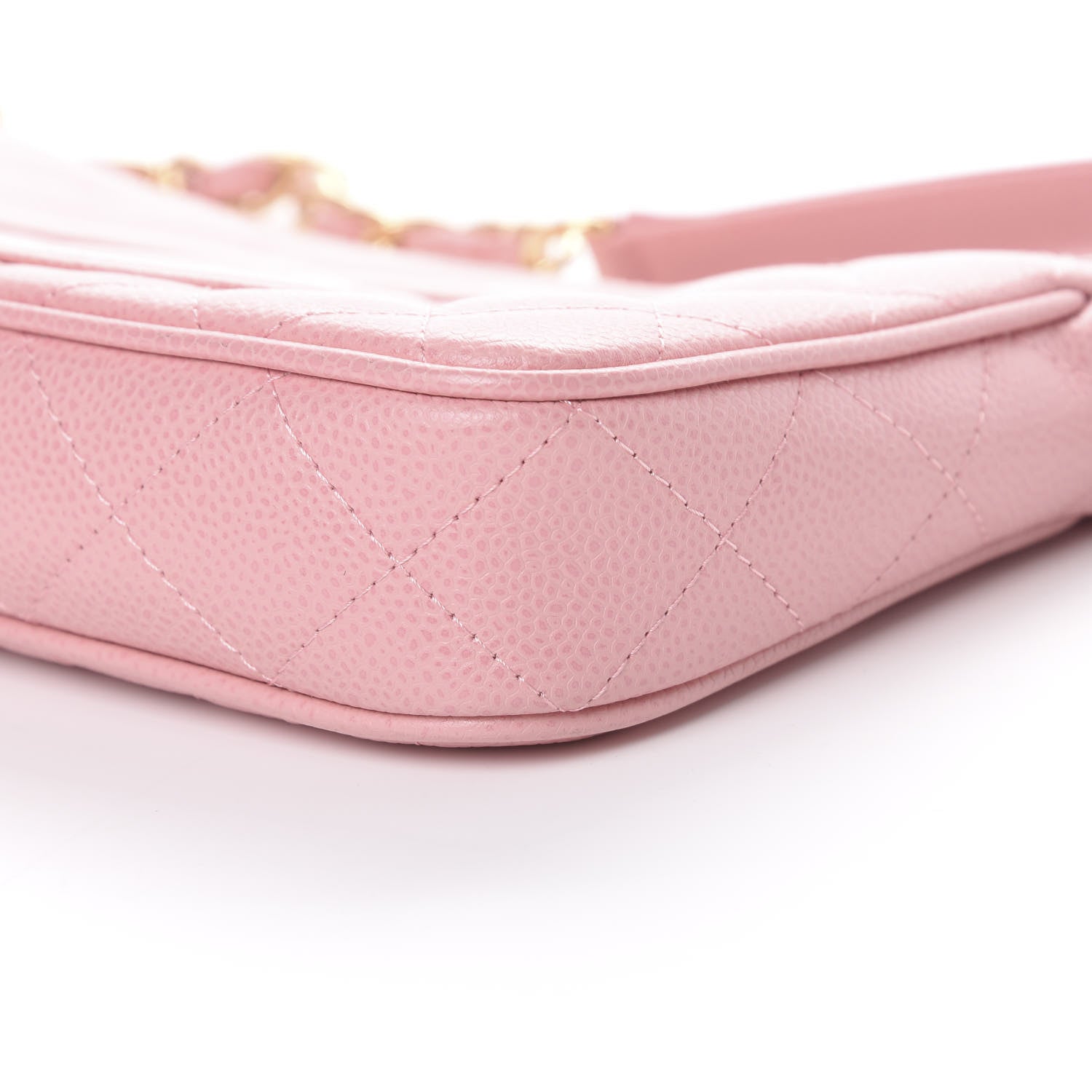 Chanel Caviar Quilted Pochette Pink 9 of 12