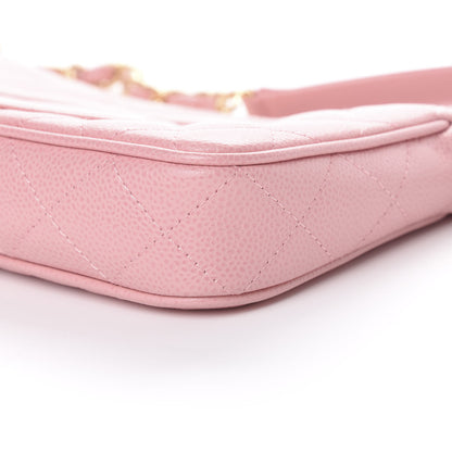 Chanel Caviar Quilted Pochette Pink 9 of 12