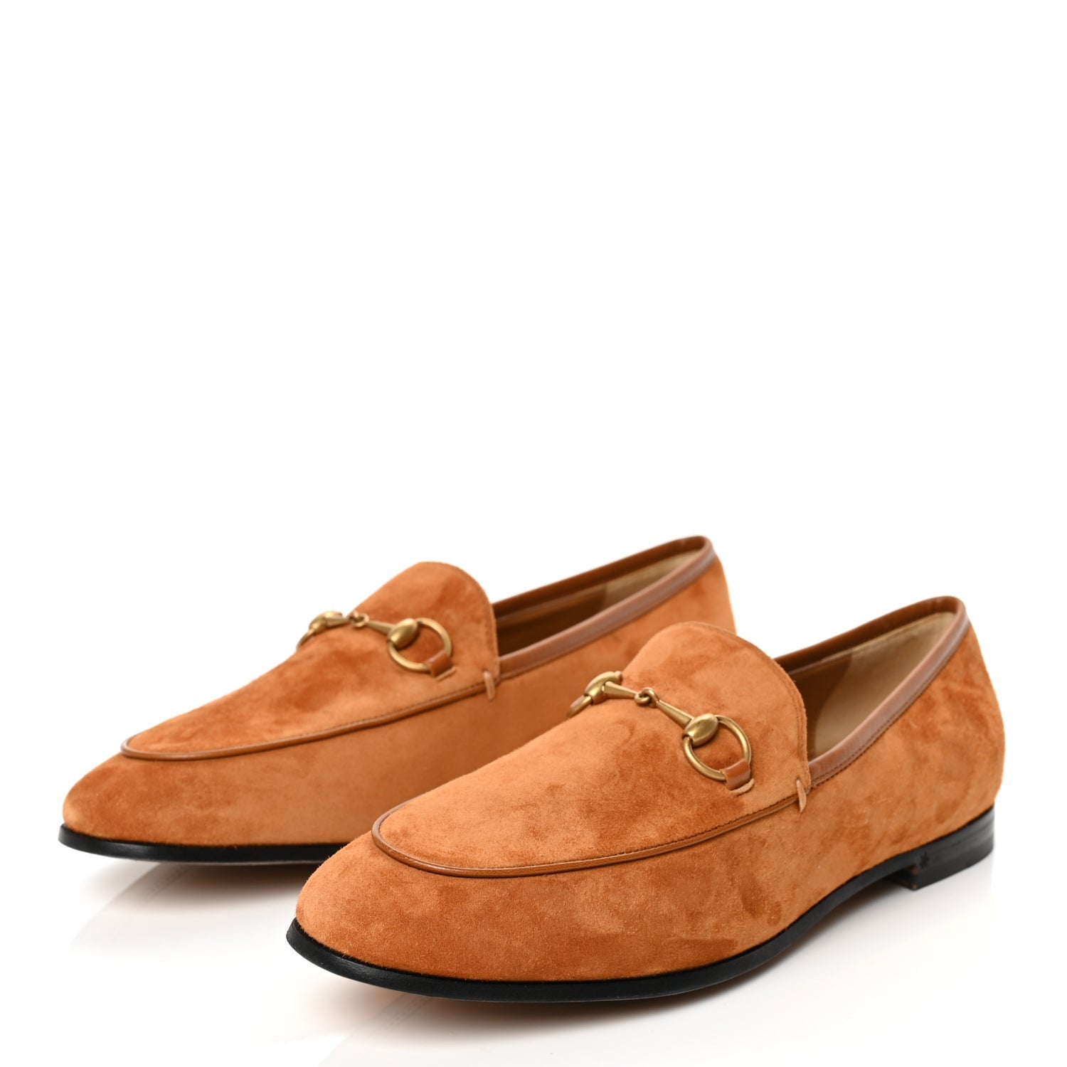 Gucci Suede Cachemire Malaga Kid Womens Jordaan Loafers 38 Blondie Cognac 4 of 12