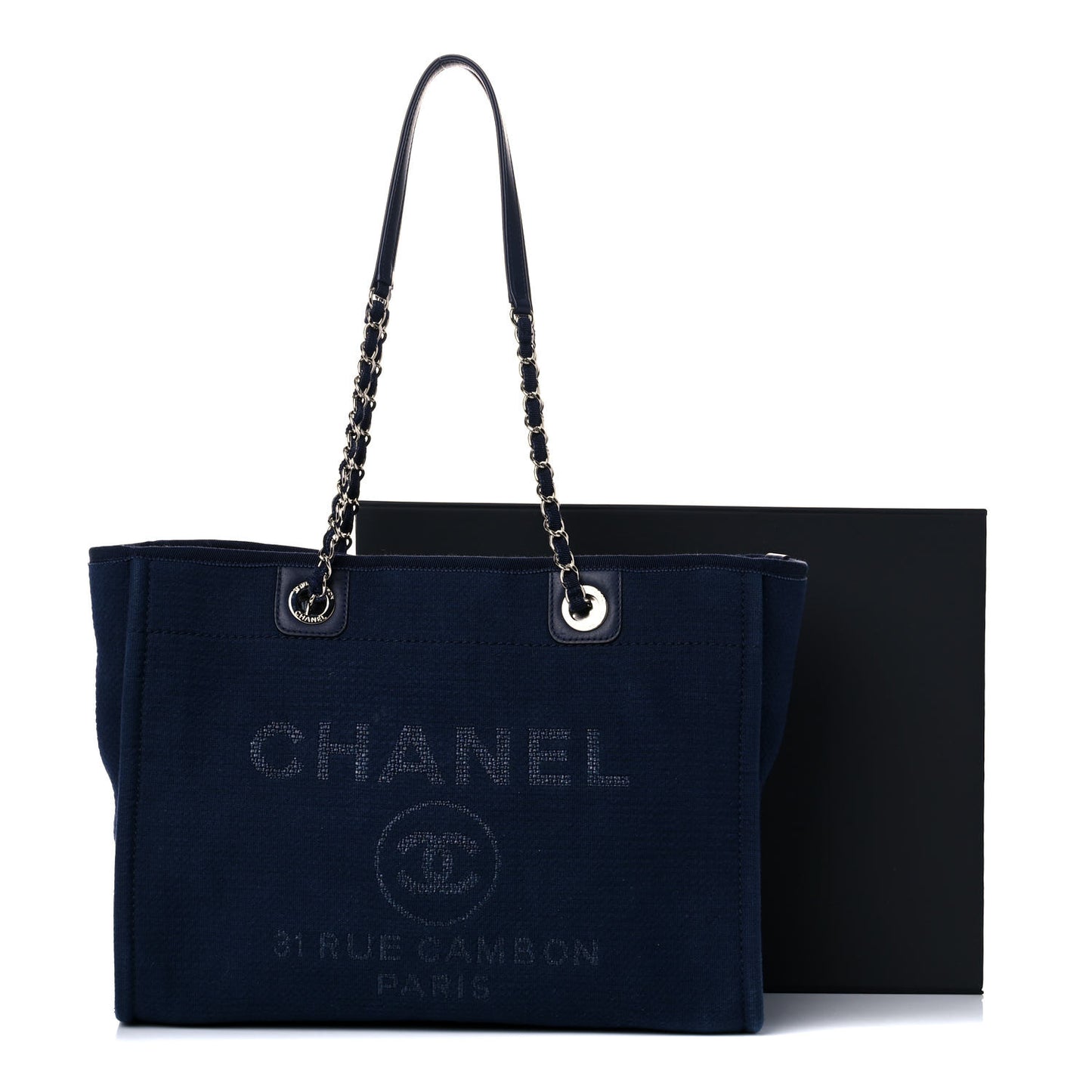 Mixed Fibers Small Deauville Tote Navy