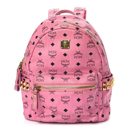 MCM Visetos Small Side Stud Stark Backpack Pink 1 of 7