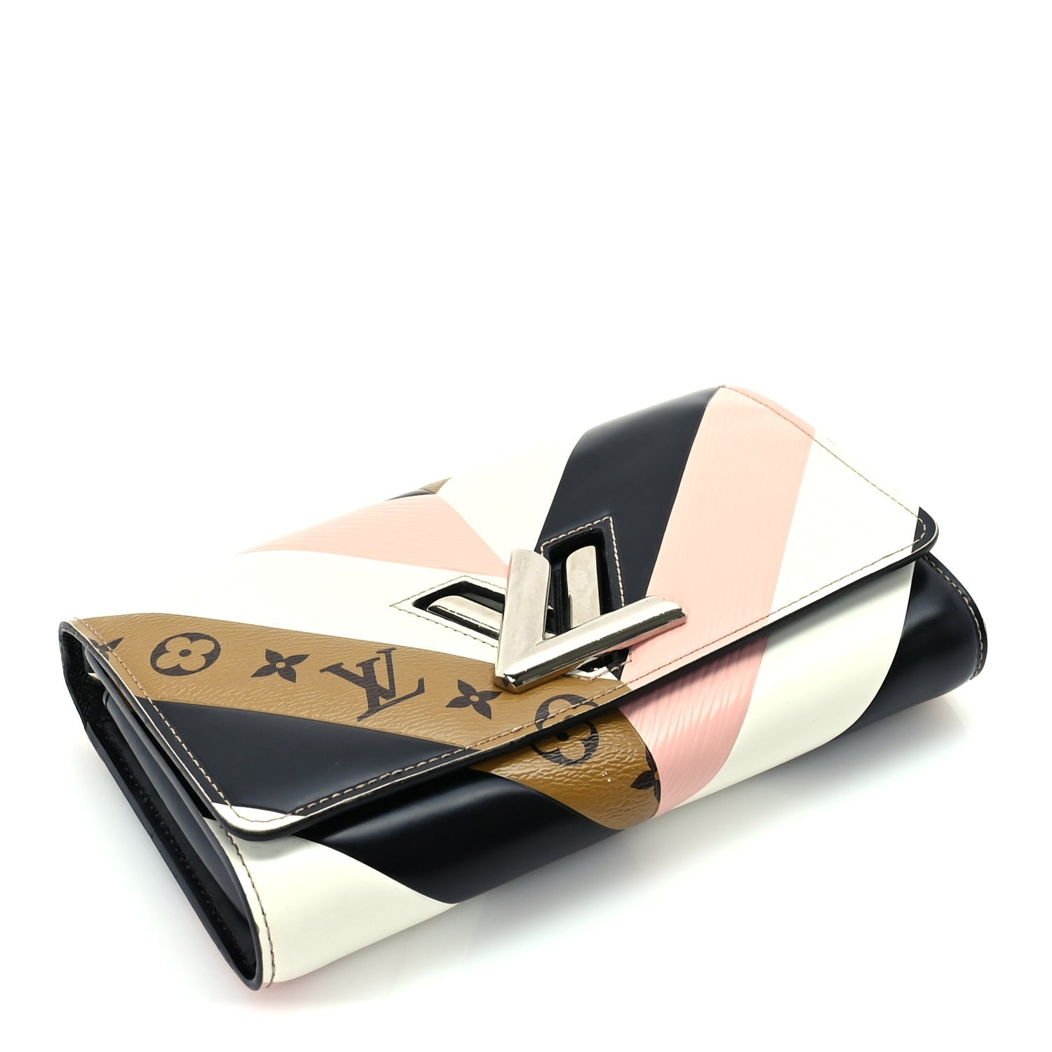 Louis Vuitton Epi Reverse Monogram Twist Chain Wallet Rose Ballerine 3 of 8