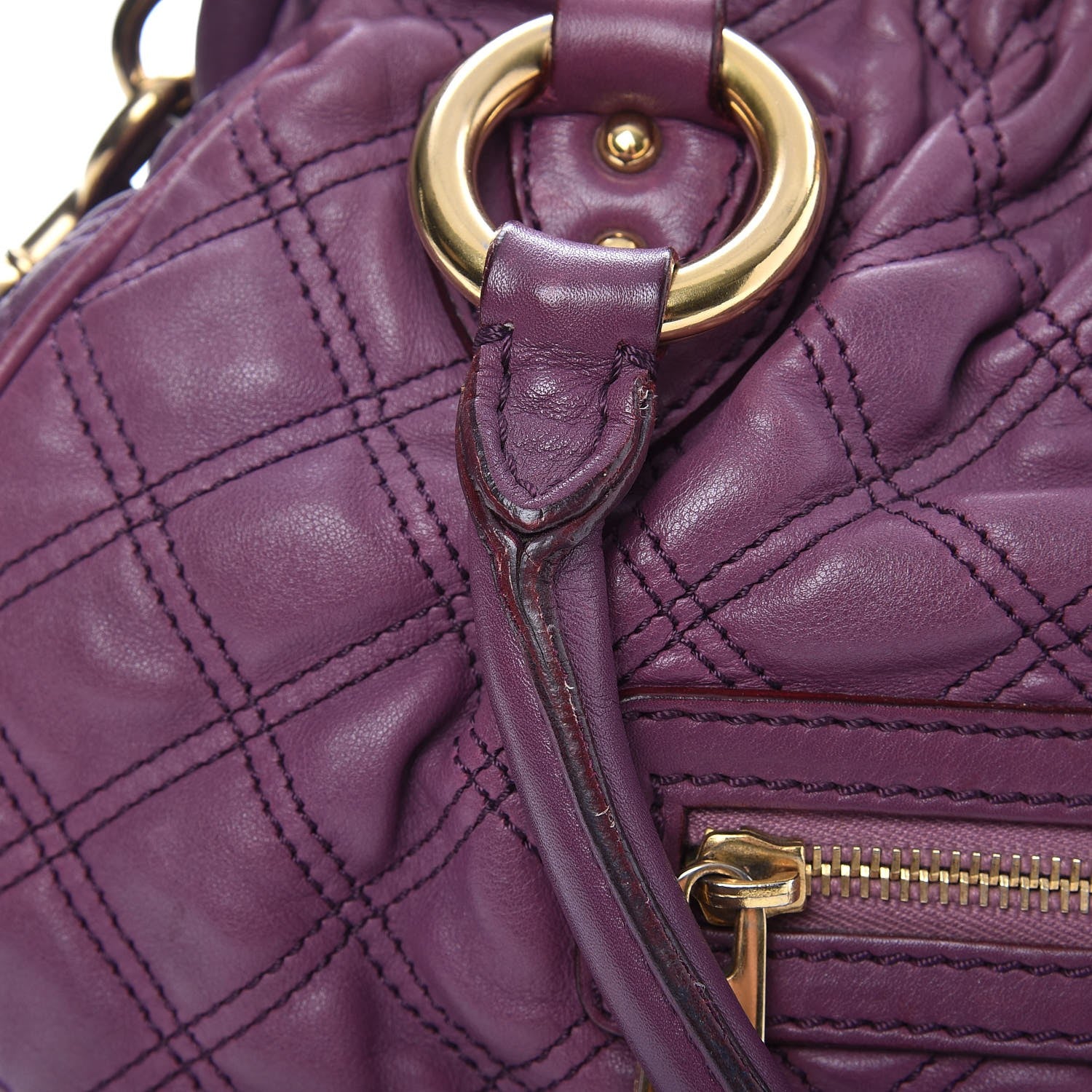 Marc Jacobs Calfskin Quilted Stam Purple 20 of 23