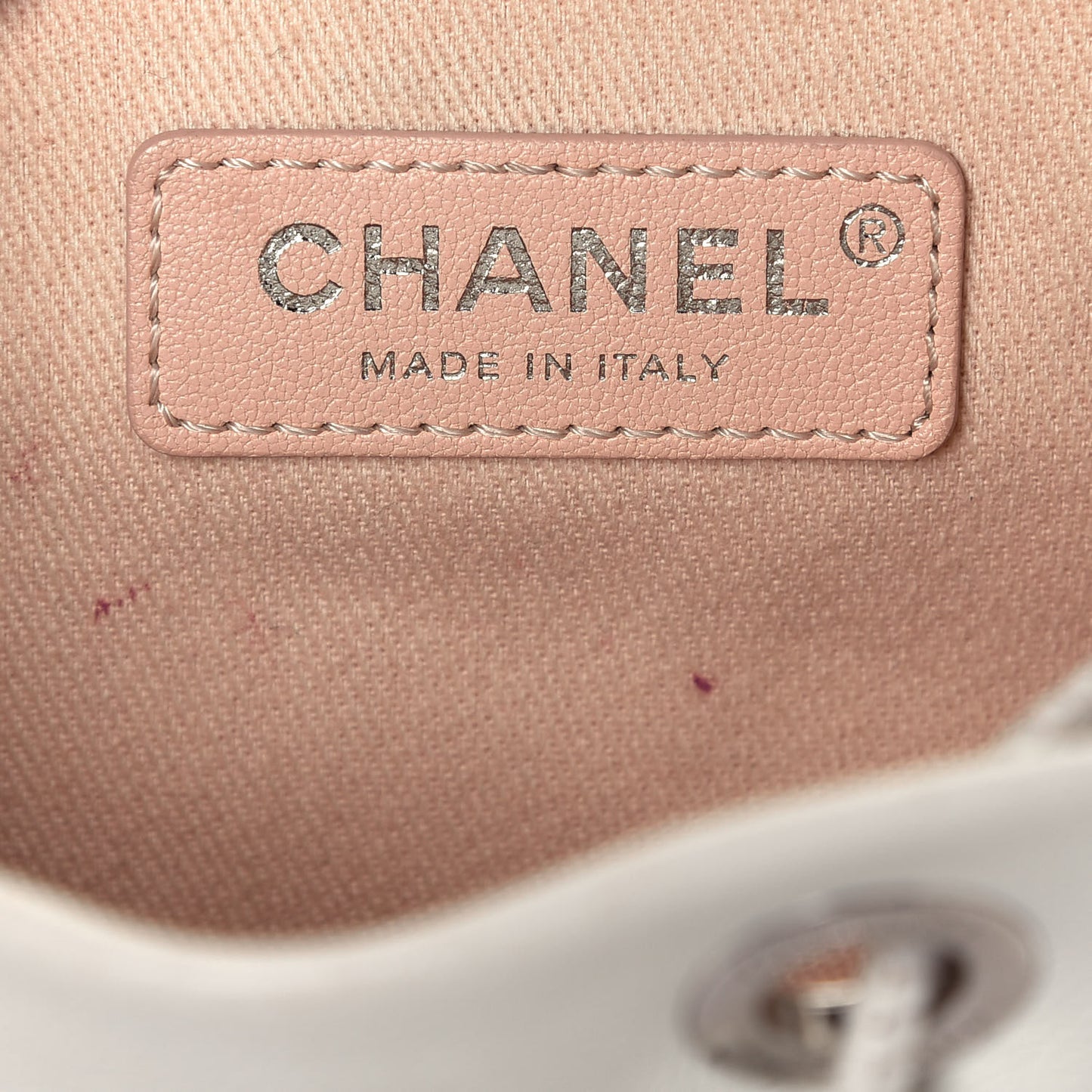 Lambskin Quilted Metallic Bubble Backpack White