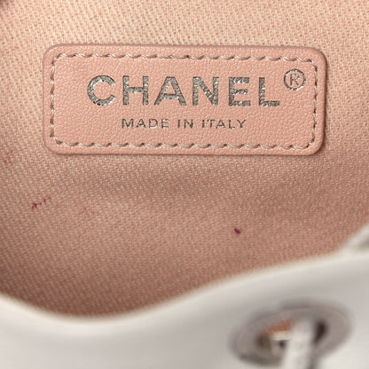 Chanel Lambskin Quilted Metallic Bubble Backpack White 5 of 14