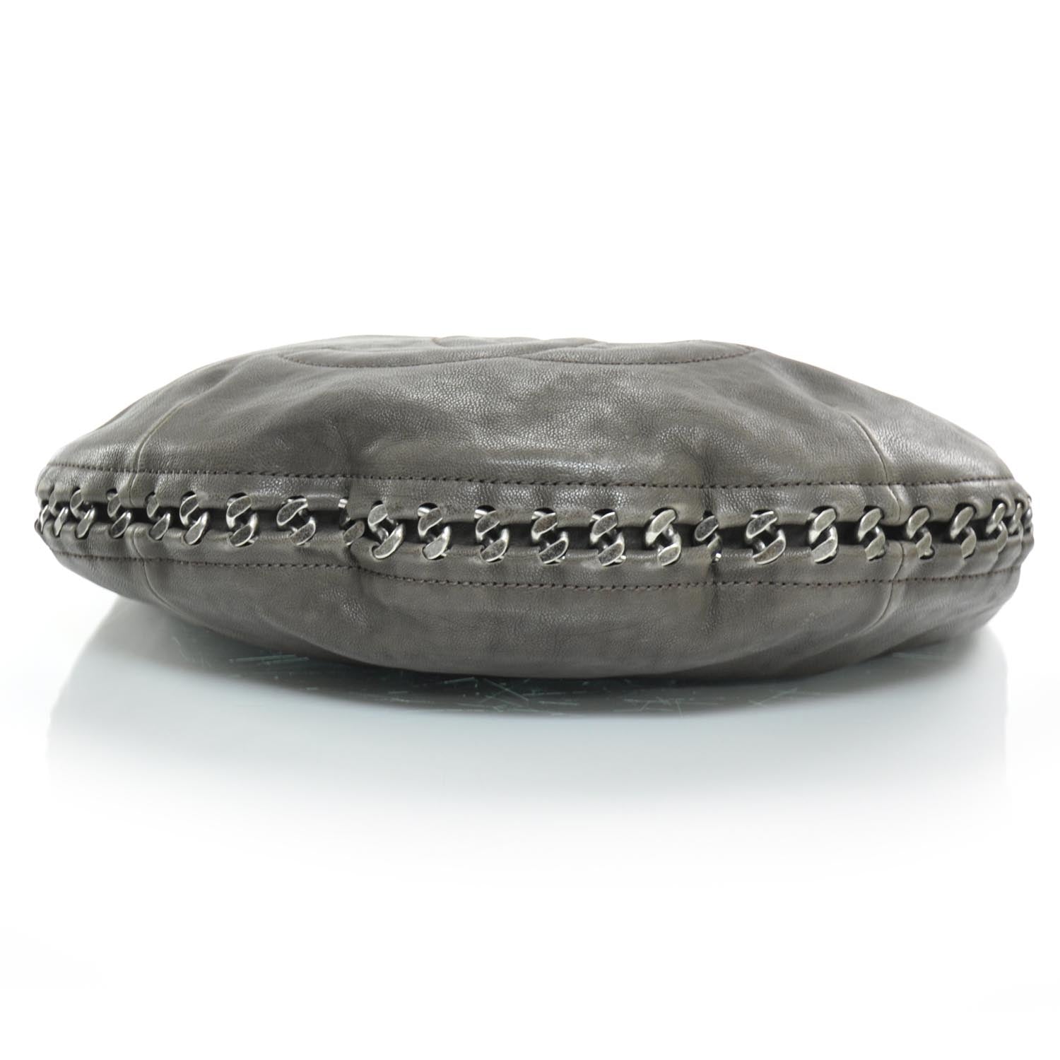 Chanel Leather Modern Chain Hobo Brown 5 of 10