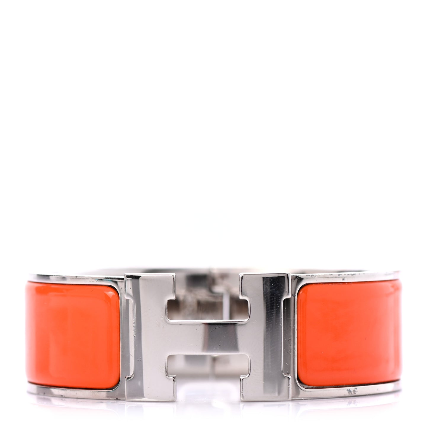 Enamel Wide Clic Clac H Bracelet PM Orange