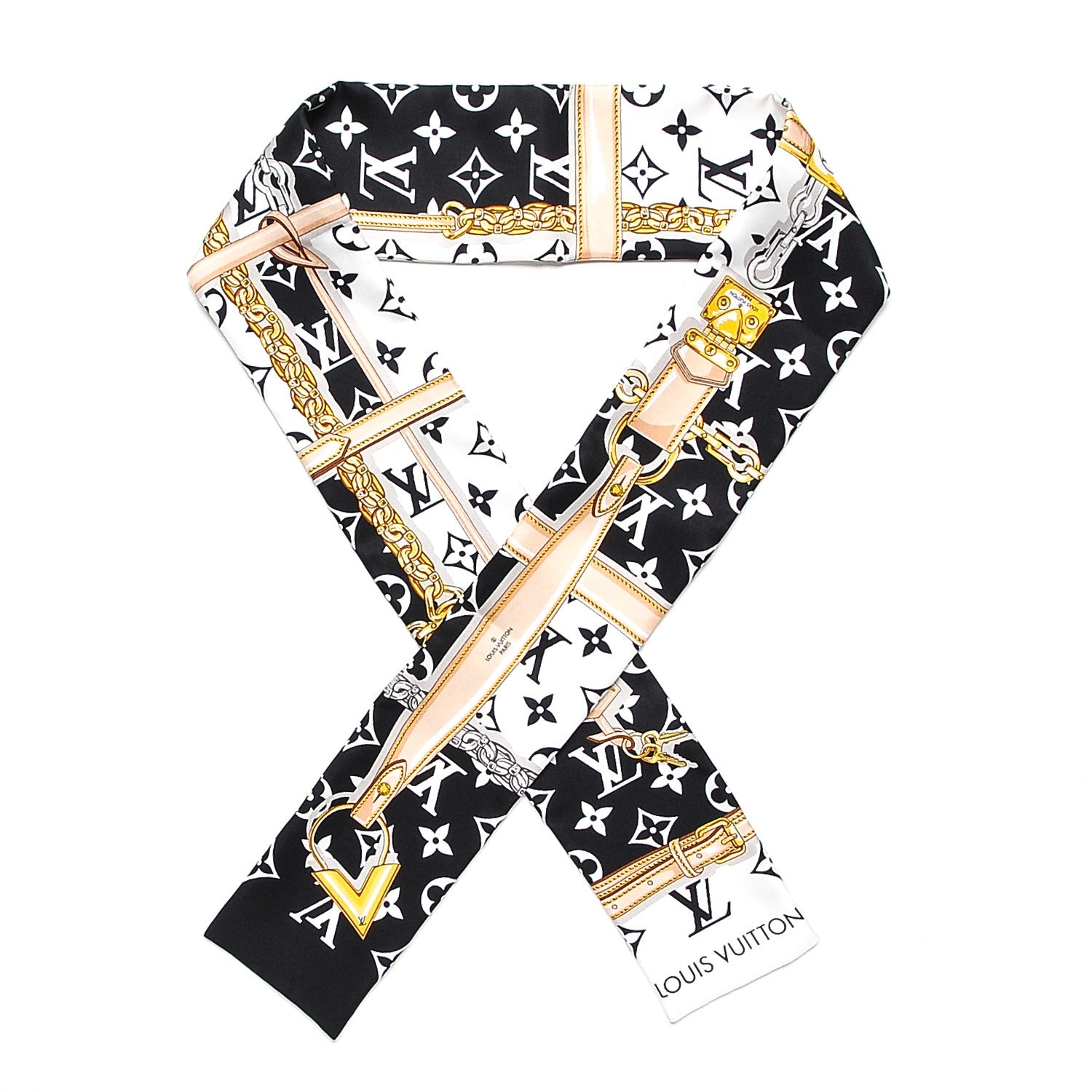 Louis Vuitton Silk Monogram Confidential Bandeau Black 1 of 4